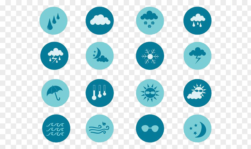 Blue Moon Rainy Weather Icon Design PNG