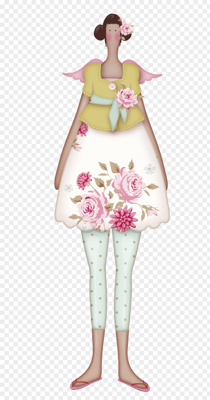 Doll Child Costume Design Clip Art PNG