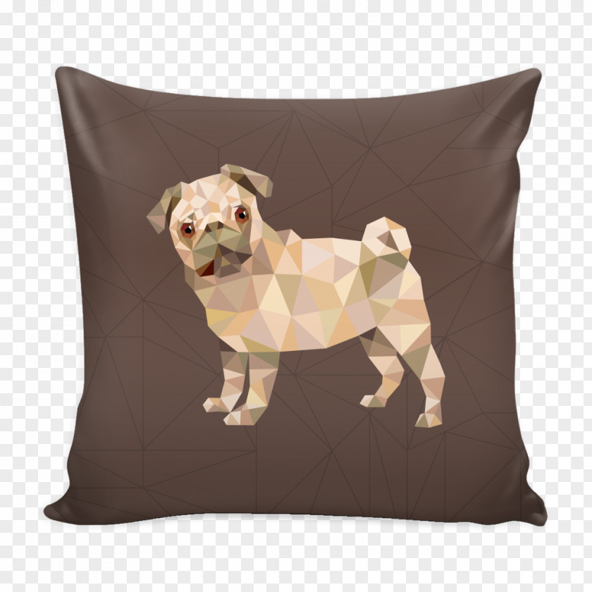 Throw Pillows Pug T-shirt Textile PNG