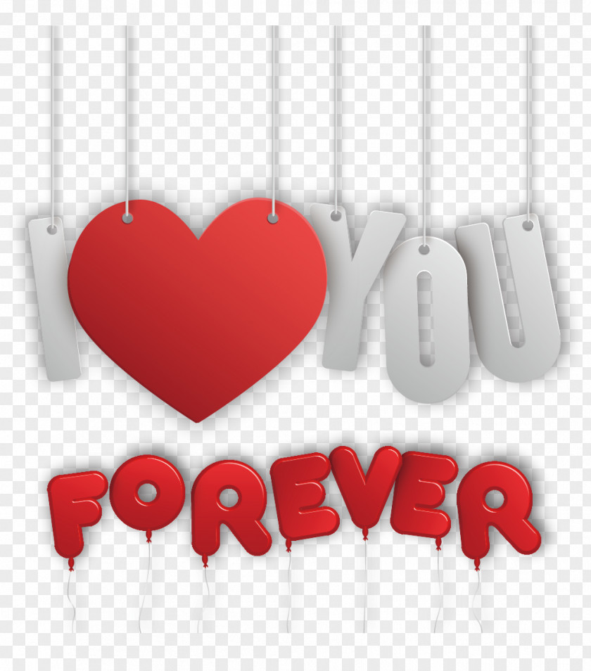 Vector Painted I Love You Forever Euclidean Icon PNG