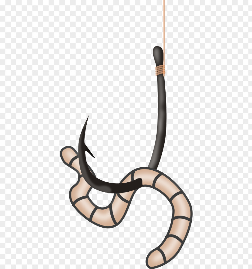 Worms Streamer Clip Art Openclipart Worm Fish Hook Illustration PNG