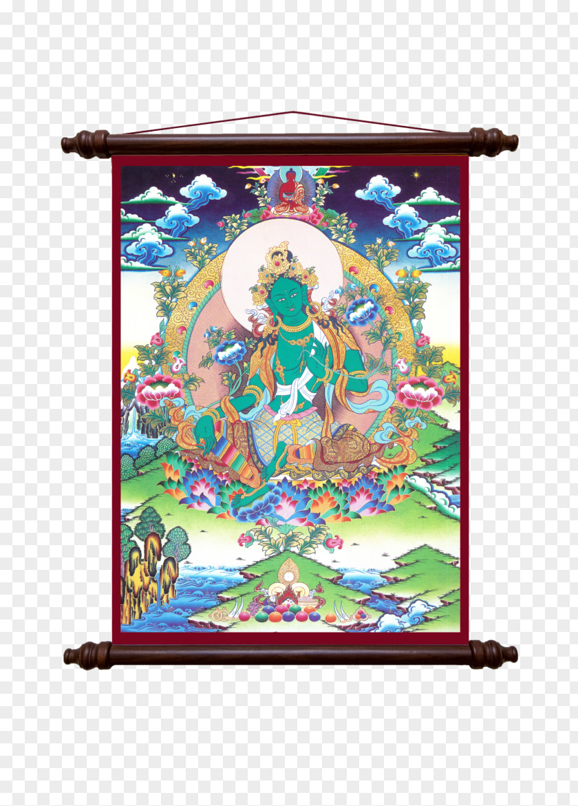 Buddhism Thangka Tara Avalokiteśvara Manjushri Romania PNG
