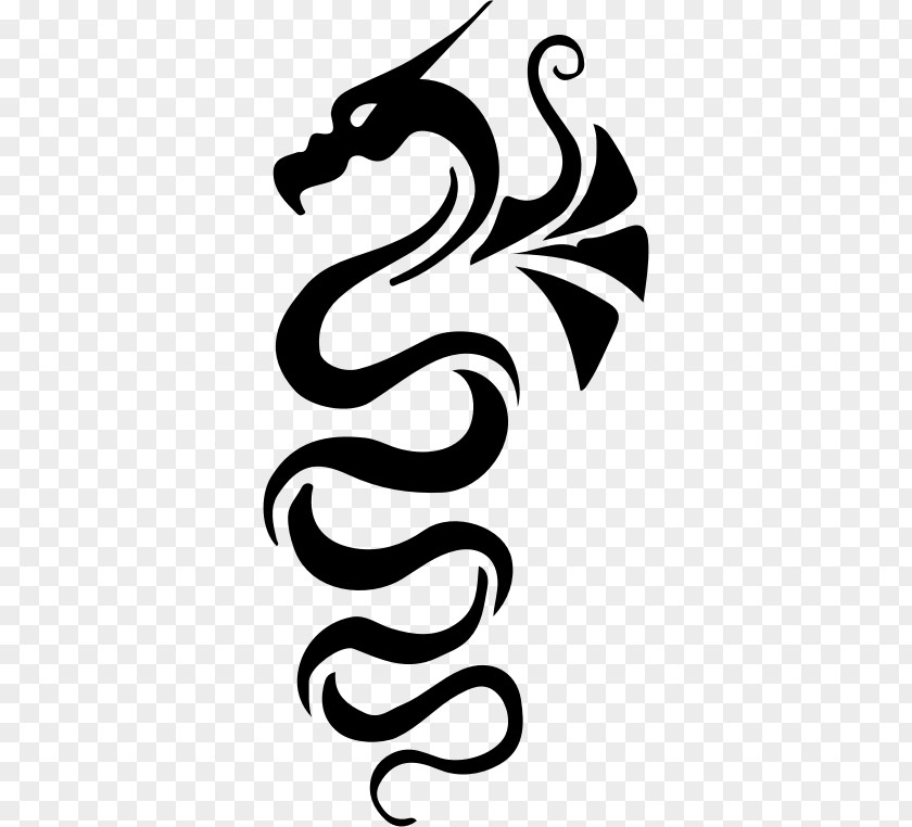 Dragon Black And White Clip Art PNG