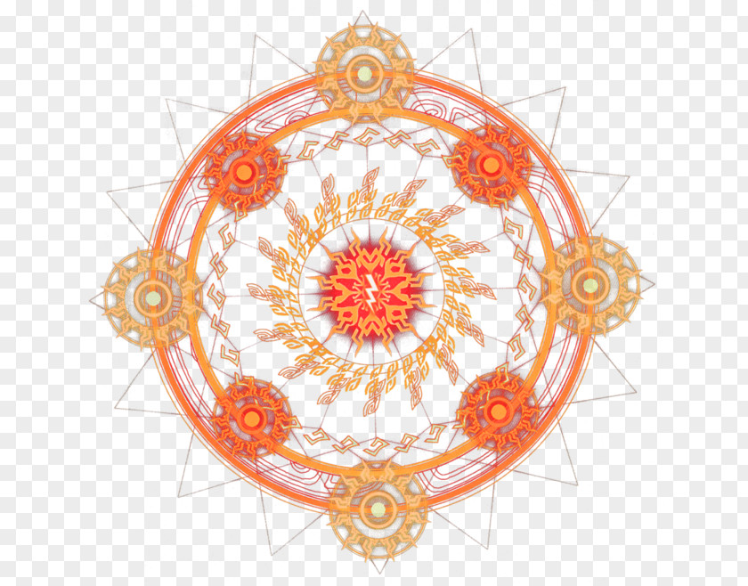 Orange Simple Circle Irregular Pattern Magic Clip Art PNG