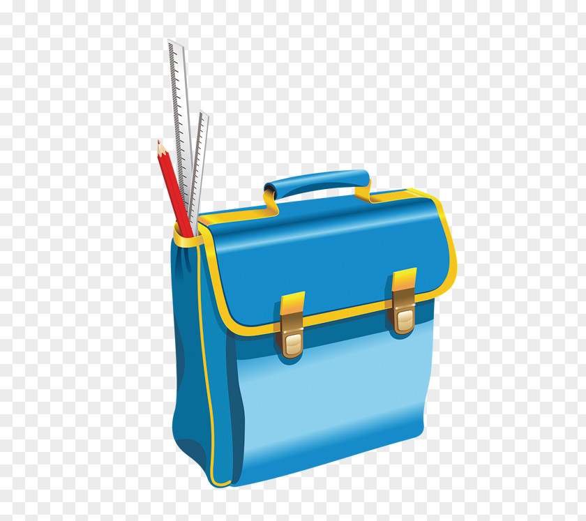 Blue Bag Student School Education Illustration PNG