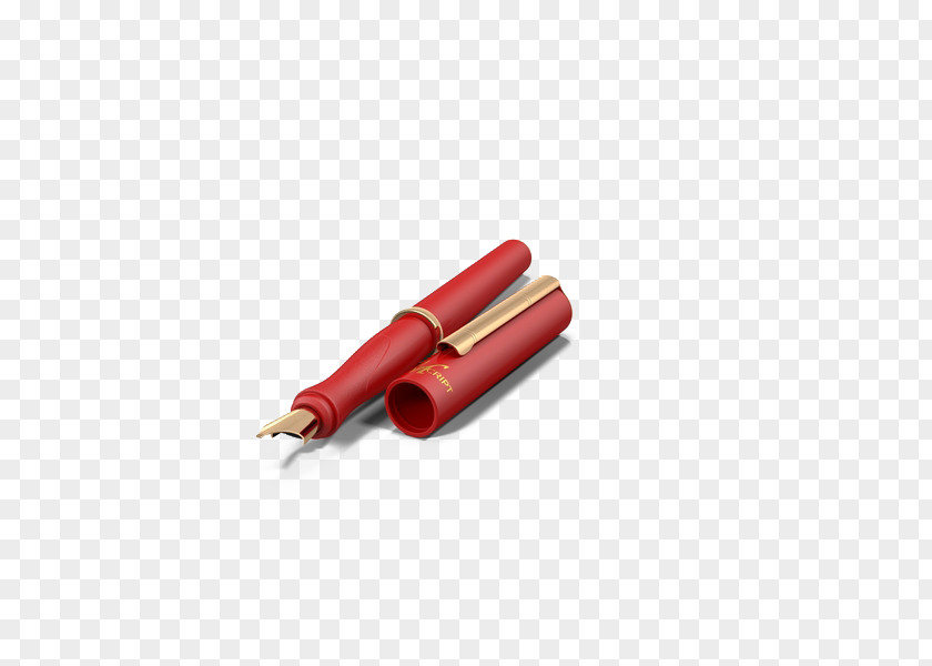 Red Calligraphy Pen Fountain PNG