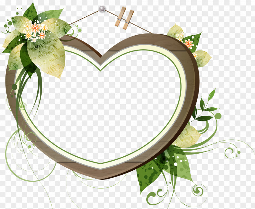 Wedding Ceremony Supply Plant Heart Frame PNG