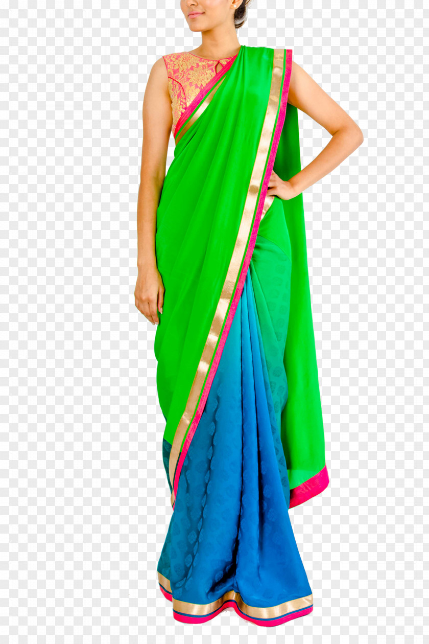 Dress Sari Blouse Blue Clothing PNG