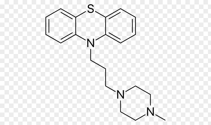 Typical Antipsychotic Chemical Formula Trifluoperazine Molecule Molecular Skeletal PNG