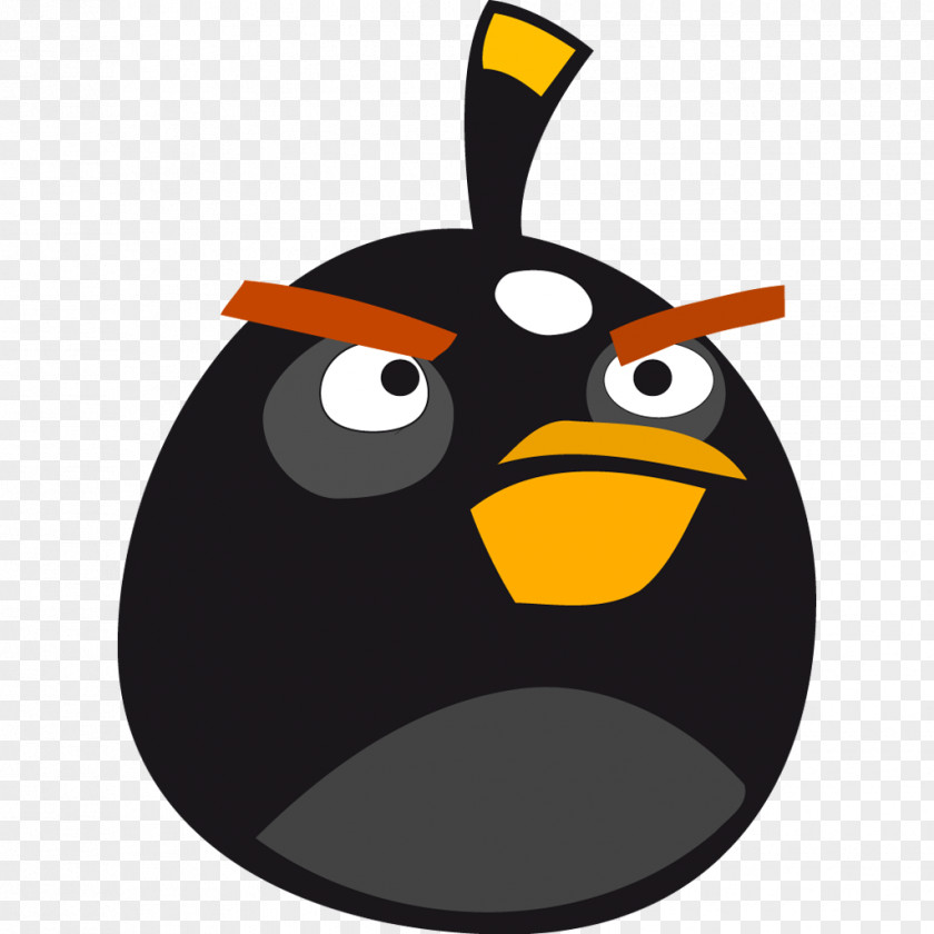 Angry Bird Black Beak Clip Art PNG