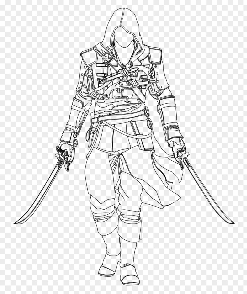 Assassin's Creed IV: Black Flag Edward Kenway Drawing Line Art Sketch PNG