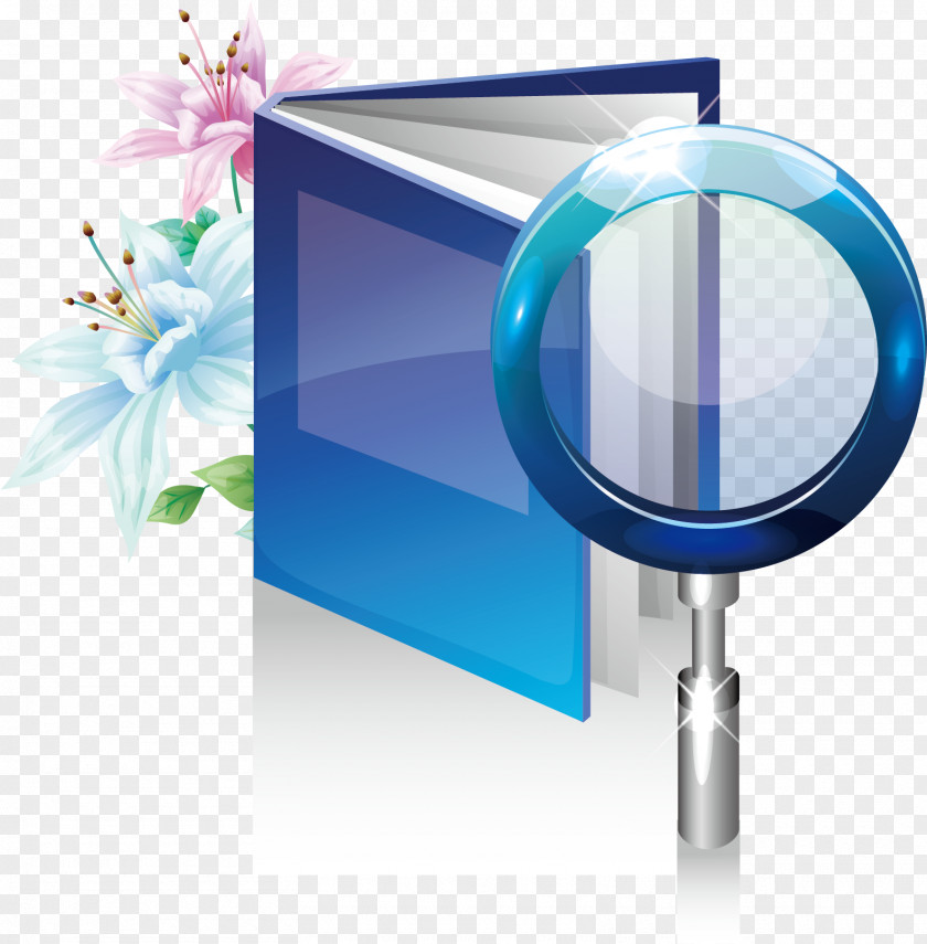 Book Magnifying Glass Material Euclidean Vector PNG