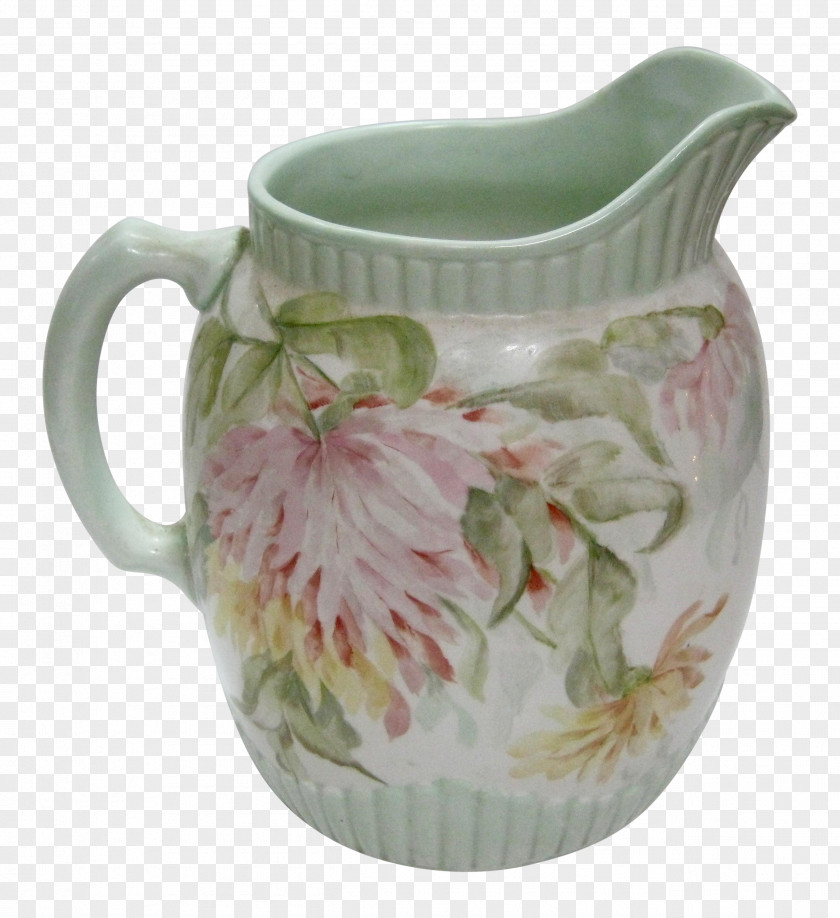 Hand-painted Flowers Decorated Jug Pitcher Floral Design Chairish Flower PNG