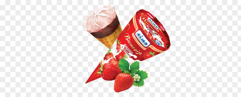 Strawberry Cream Frozen Dessert Flavor PNG