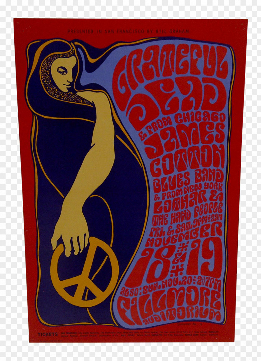 The Fillmore Avalon Ballroom Poster Hippie Jefferson Airplane PNG