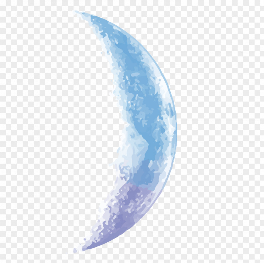 Vector Sky Blue Half Moon Euclidean PNG