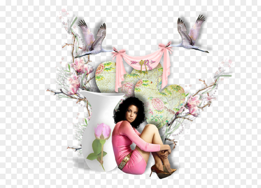 Fairy Desktop Wallpaper Floral Design Computer Pink M PNG
