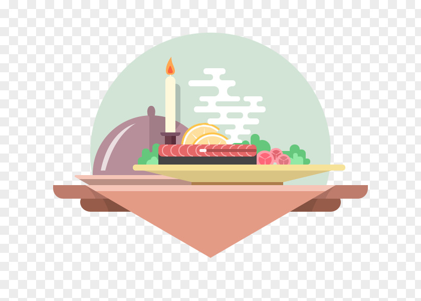 Flat Element Candlelight Dinner Breakfast Food Clip Art PNG