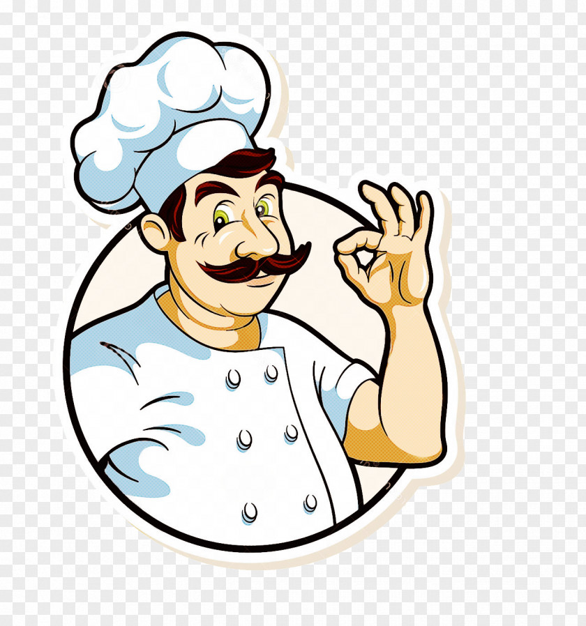 Pleased Gesture Cartoon Clip Art Finger Cook Line PNG