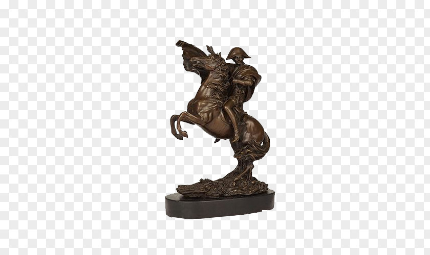 Riding A Soldier Statue Bronze Sculpture Figurine PNG