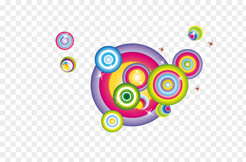 Colorful Creative Vector Color Ring Circle Watercolor Painting PNG