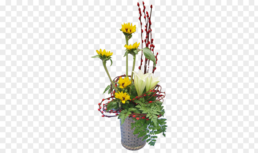 Sunflower Pots Floral Design Flower Bouquet Common PNG