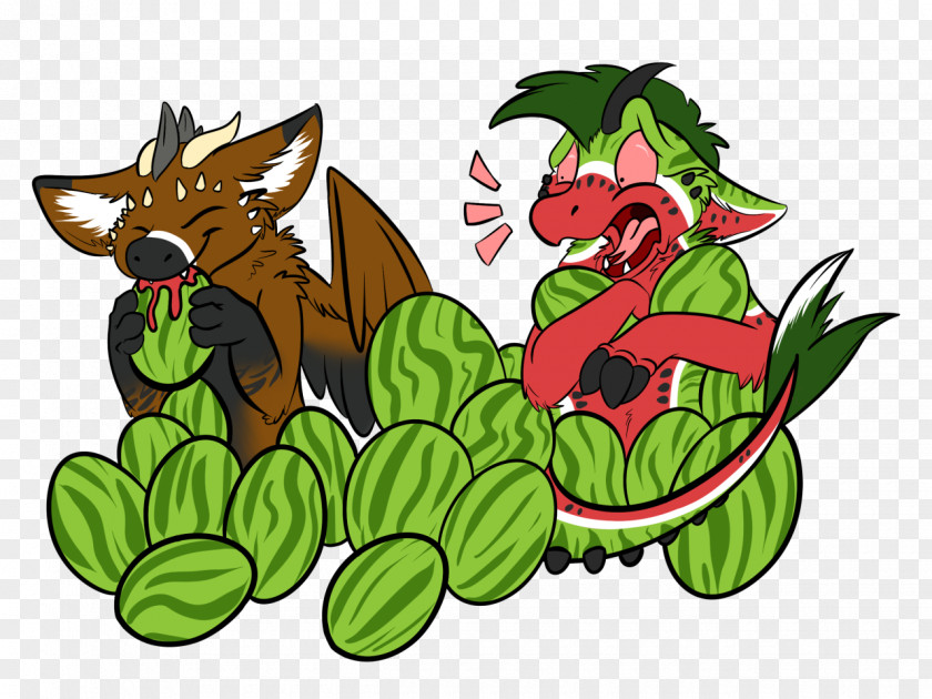 Watermelon Furry Fandom Work Of Art Dragon Character PNG