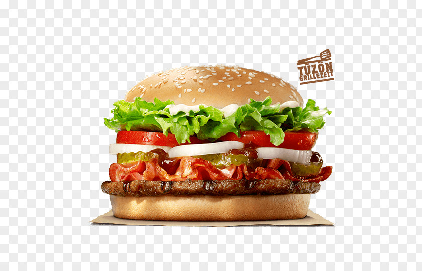 Bacon Whopper Cheeseburger Hamburger Big King PNG