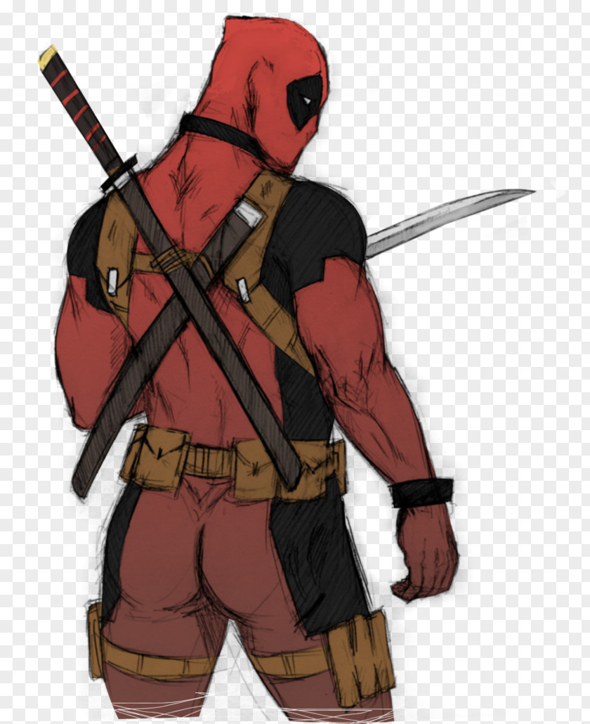 Chimichanga Cable & Deadpool Drawing Watercolor Painting PNG