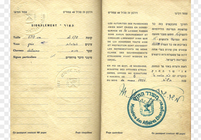 Iraqi Passport Israeli Diplomat Knesset Mapai PNG