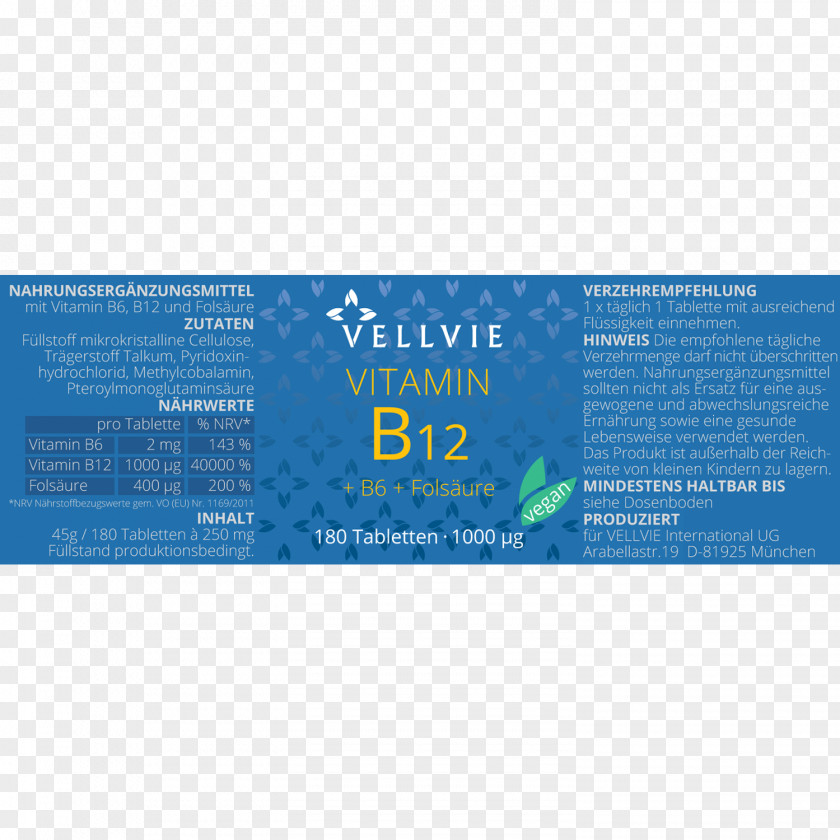 Tablet Vitamin B-12 Folate Cyanocobalamin Methylcobalamin PNG