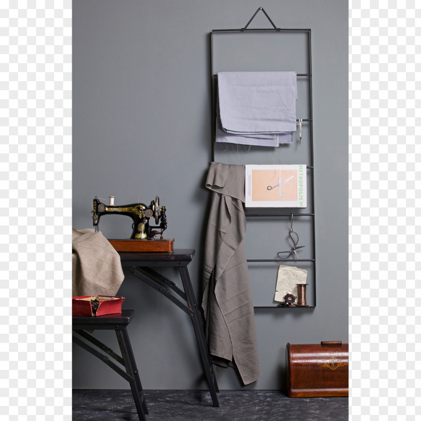 Wood Metal Shelf Hatstand Copper PNG