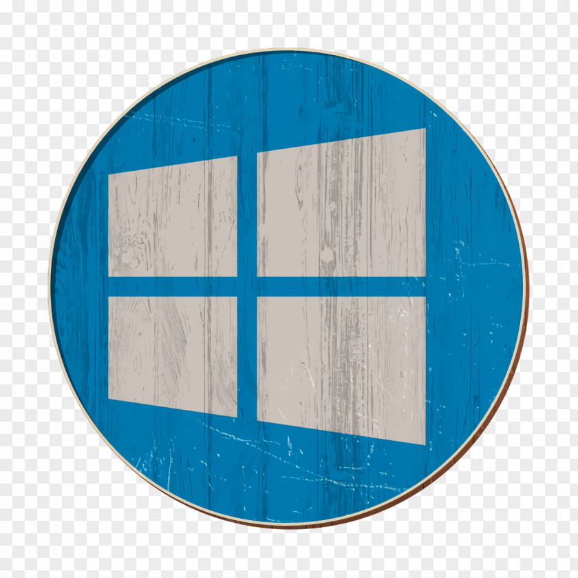 Electric Blue Rectangle Microsoft Icon Windows PNG