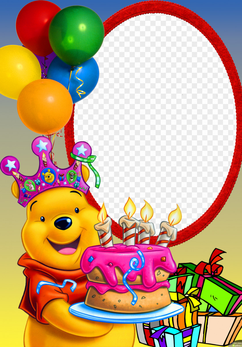 Joyeux Anniversaire Winnie The Pooh Birthday Cake Happiness Party PNG