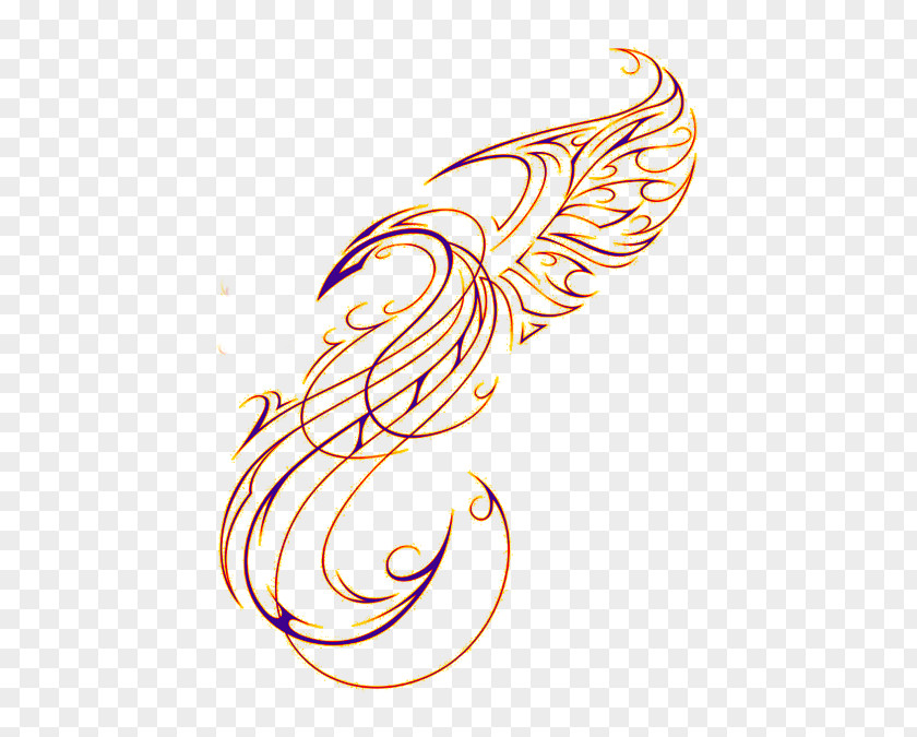 Phoenix Tattoo Idea Polynesia Design PNG