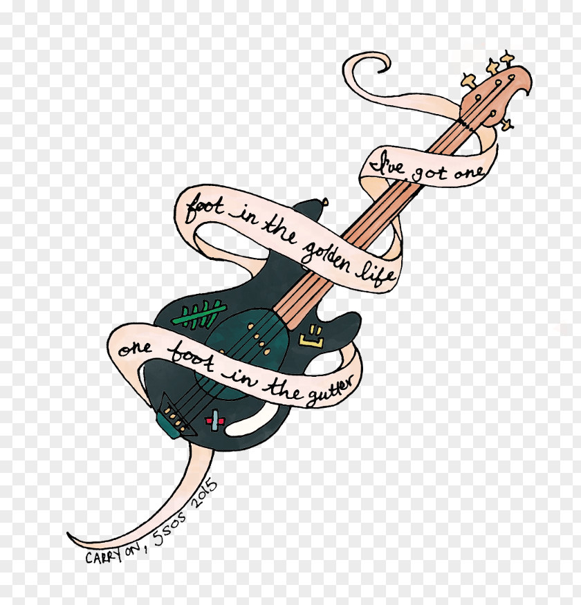 Pop Punk Reptile Body Jewellery Sport Guitar Clip Art PNG