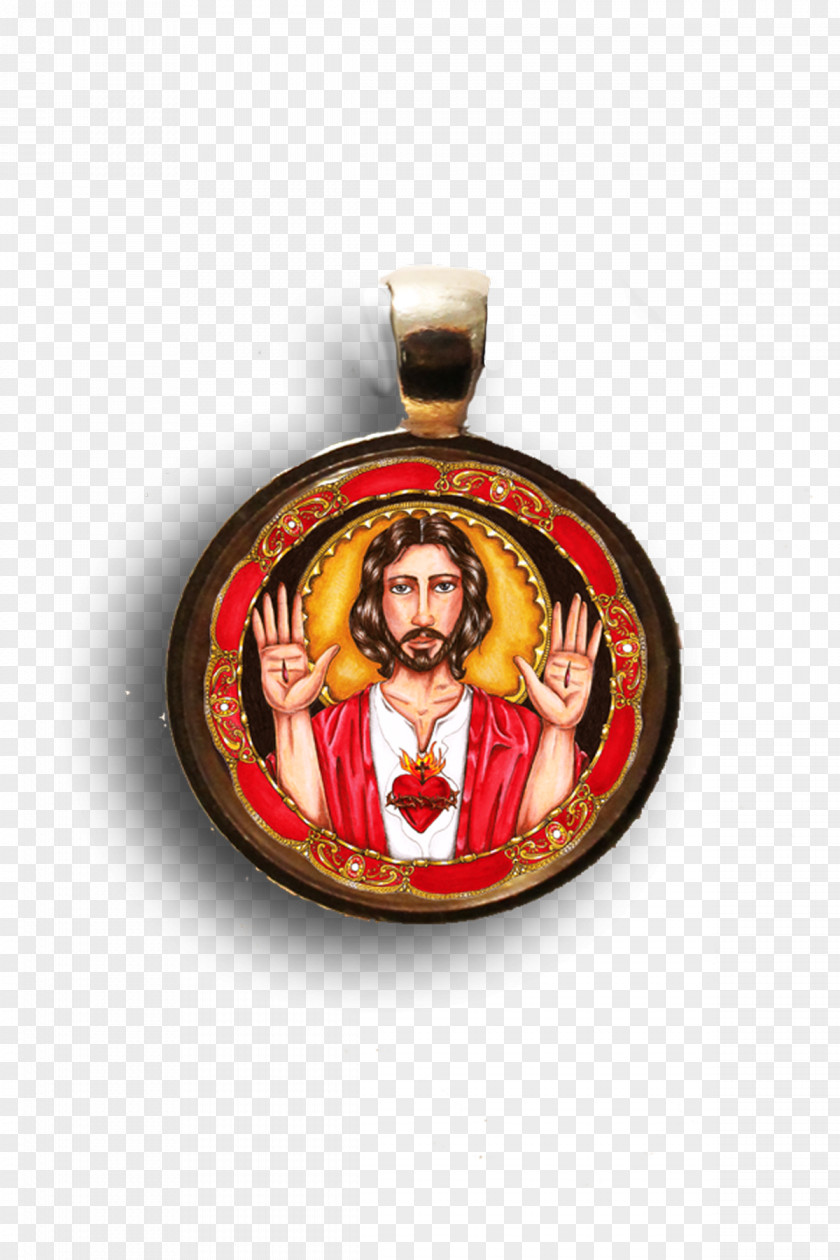 Sacred Heart Of Jesus Locket Medal PNG