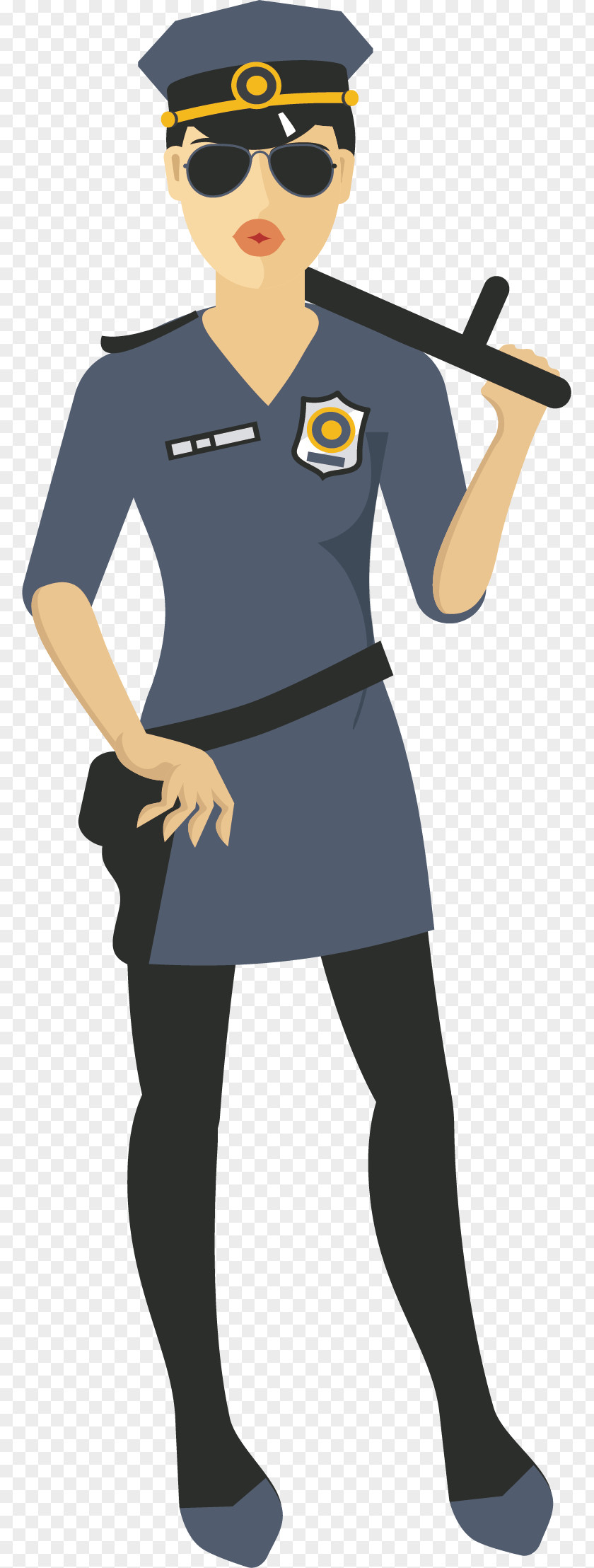 Female Police Elements Capinha Officer Cartoon PNG
