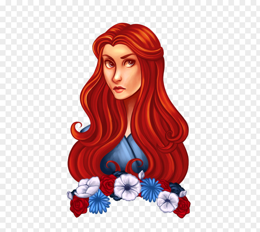 Sansa Stark Hair Coloring Red Cartoon Character PNG