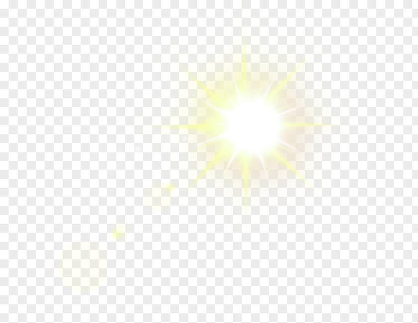 Beautiful Golden Sun Glare Light Point Computer File PNG
