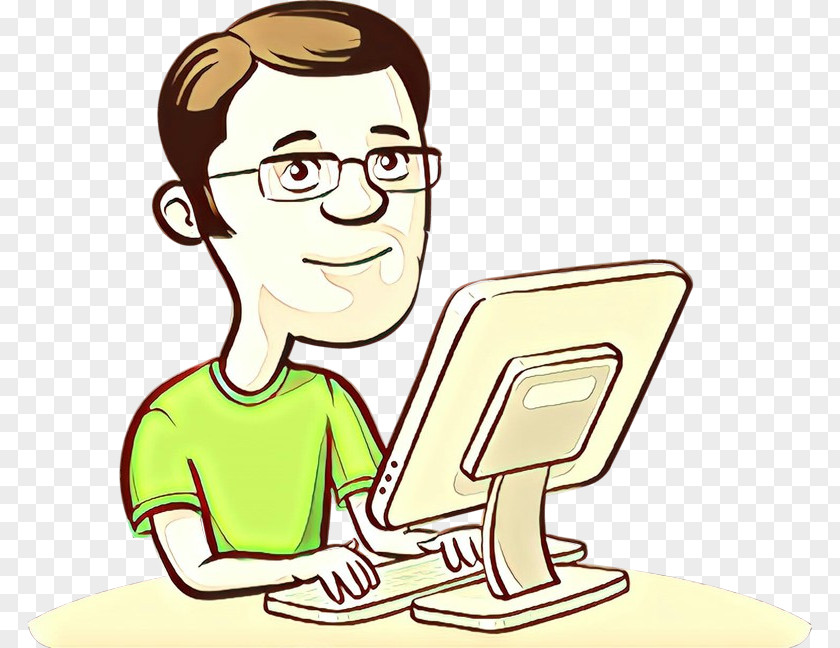 Cartoon Sitting Finger Job Reading PNG