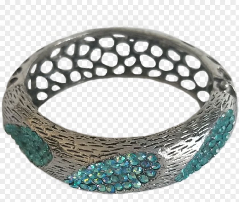 Metal Gemstone Shoe Bangle PNG