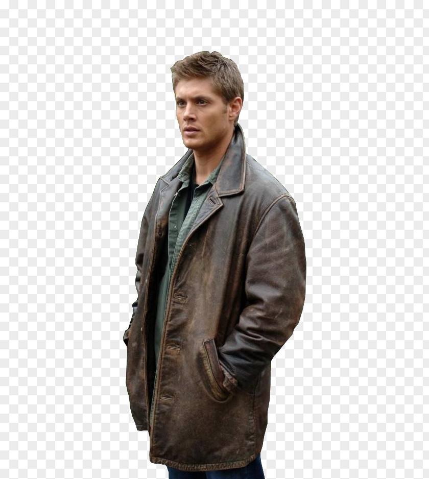 Supernatural Jensen Ackles Dean Winchester Leather Jacket Sam PNG