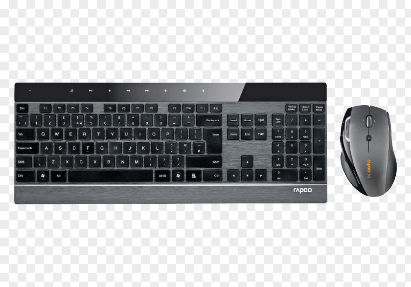 Wireless Computer Keyboard Mouse Laptop Rapoo PNG
