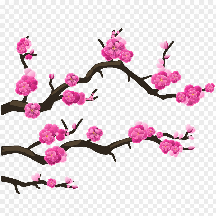 Cherry Blossom Prunus Serrulata Wall Decal Sticker Tree PNG