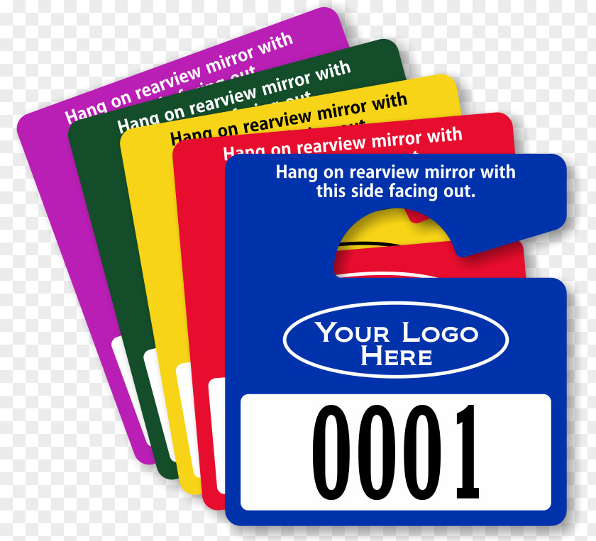 Hang Tags Rear-view Mirror Plastic Sticker Brand Parking PNG