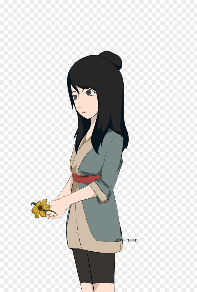 Woman Illustration Black Hair Brown PNG