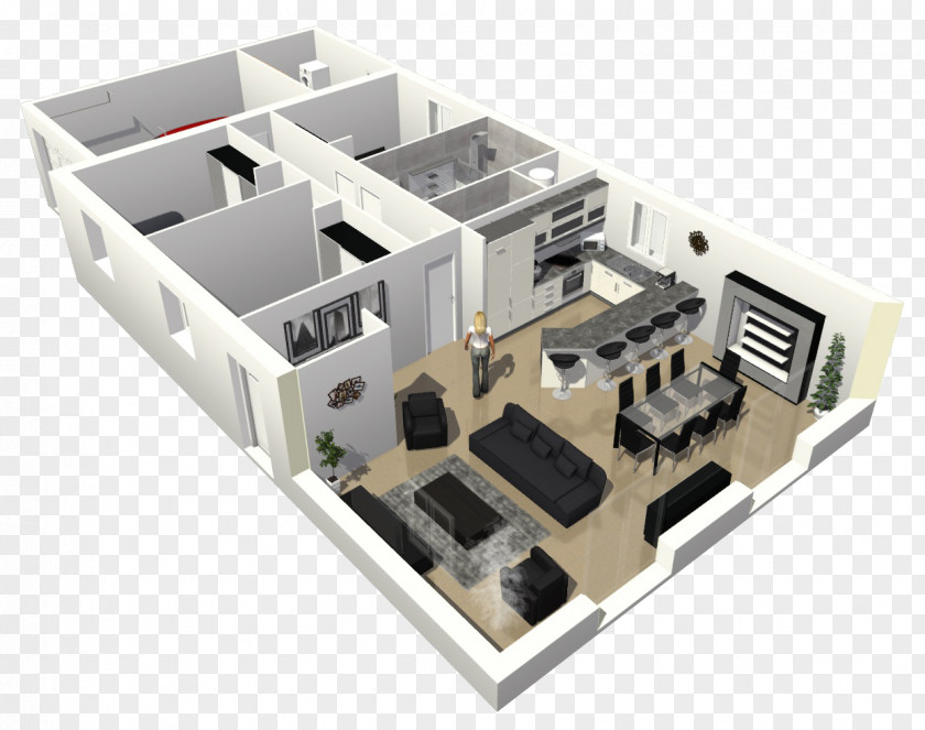 House Floor Plan Furniture Bedroom PNG