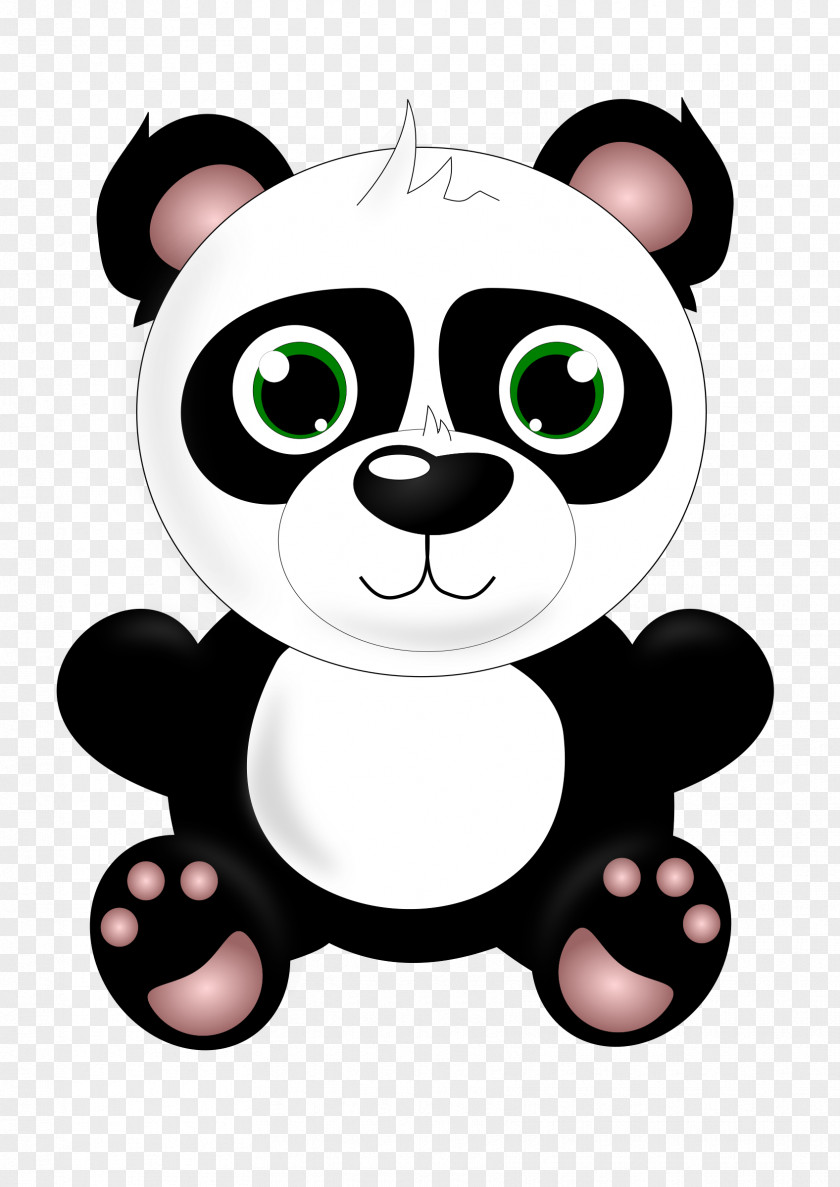 Panda Giant Bear Baby Grizzly Red Clip Art PNG