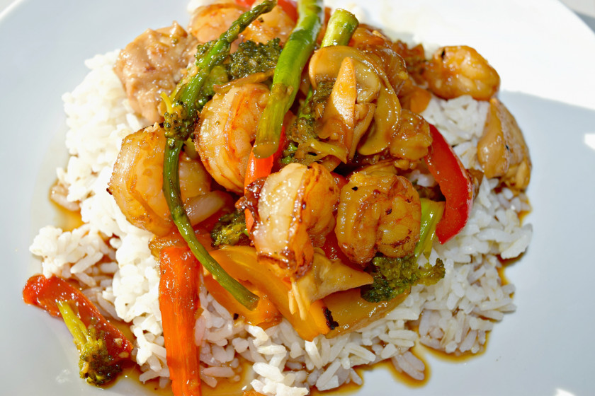 Shrimps Asian Cuisine Sweet And Sour Thai Fried Rice Stir Frying PNG